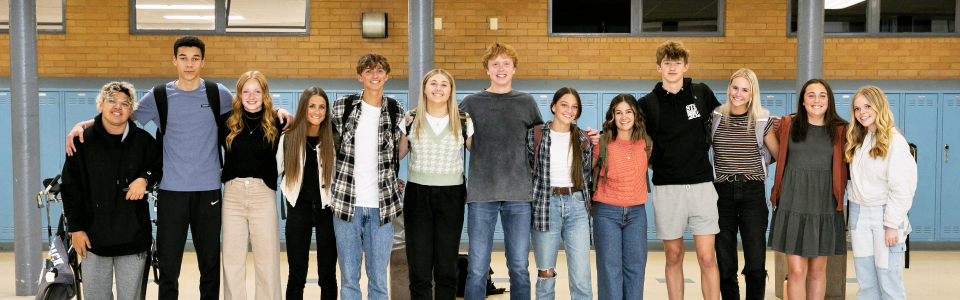 group of students in school commons area group of students in school commons area
